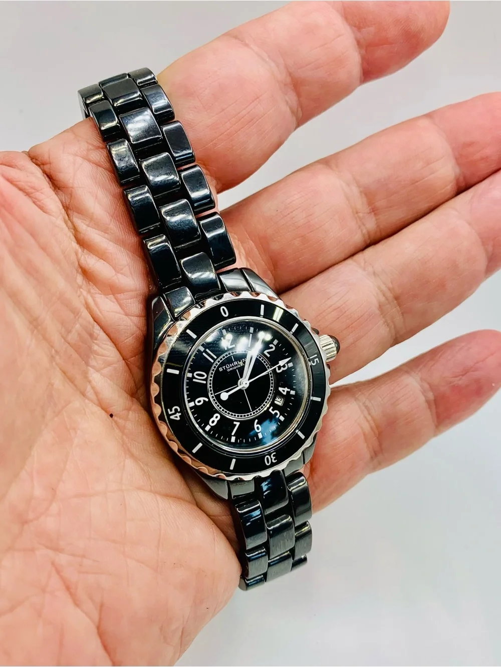 Stuhrling Original Women's Black Stainless Steel Watch